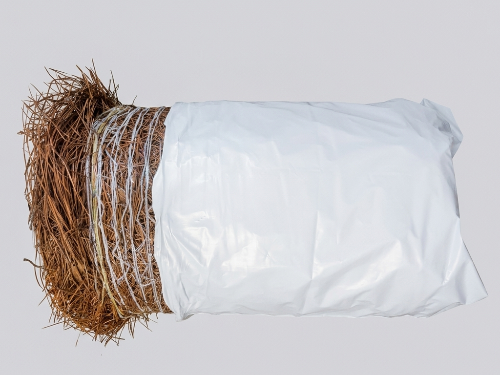 One Roll of Pine Straw in Plastic Shipping Bag